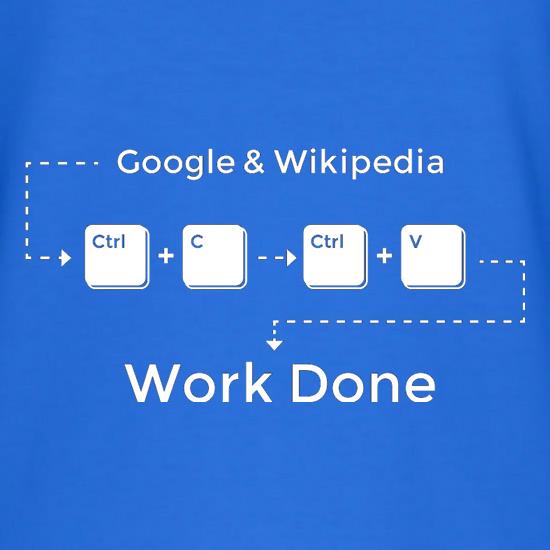 Ctrl C And Ctrl V Equals Work Done t shirt